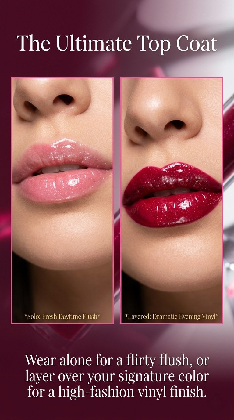 Rose & Strawberry High-Shine Lip Gloss